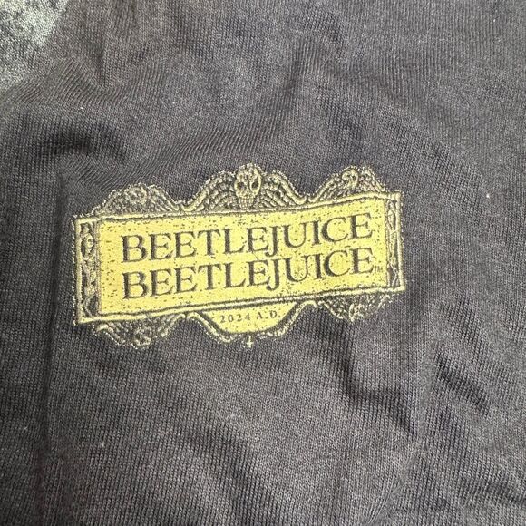 NWT Tilly's CVLA X BeetleJuice 2 Unisex Black Acid Wash Graphic T Shirt - Size M - Picture 4 of 6